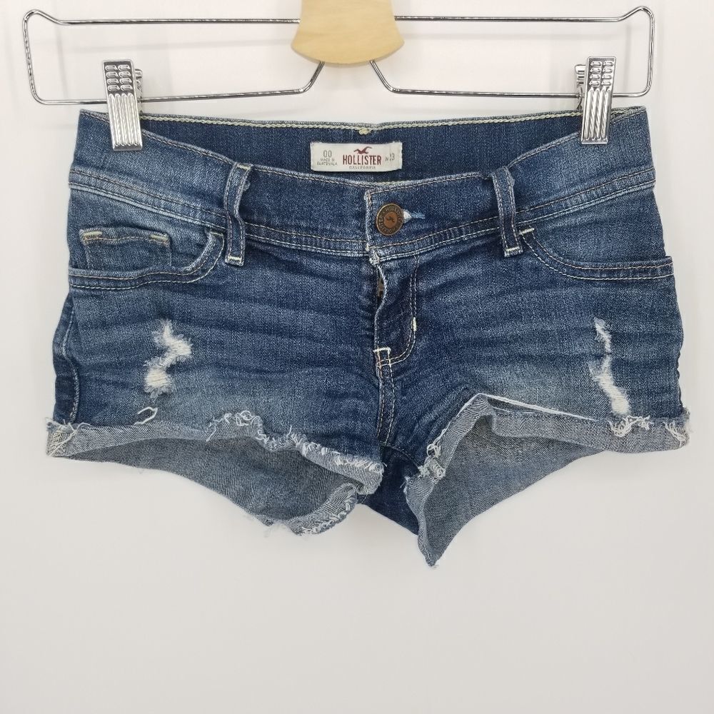 Hollister Distressed Denim Raw Hemline Short